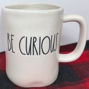 Rae Dunn be curious mug large lettering